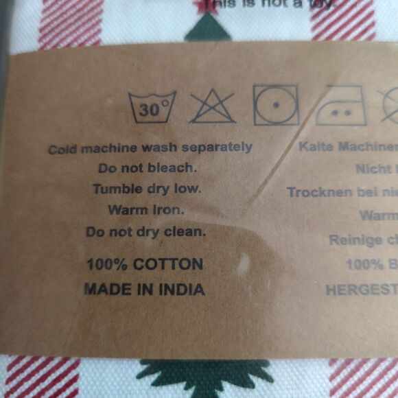 Urban Villa Napkin Set of 4 Christmas Holiday Tree Cotton Dining 20" x 20" - Picture 5 of 5